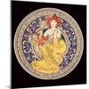 Decorative Plate with the Symbol of the Paris International Exhibition, 1897-Alphonse Mucha-Mounted Giclee Print