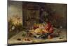 Decorative Still-Life Composition with a Porcelain Bowl, Fruit and Insects-Jan van Kessel the Elder-Mounted Giclee Print