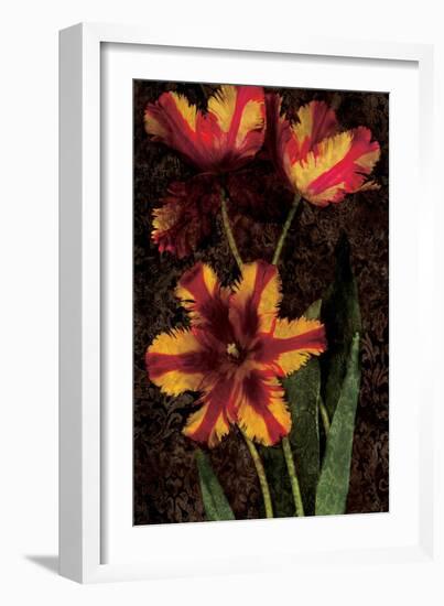 Decorative Tulips I-John Seba-Framed Art Print