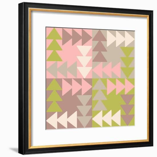 Decorative Vector Poster Geometric Shapes-matryoshka123-Framed Premium Giclee Print