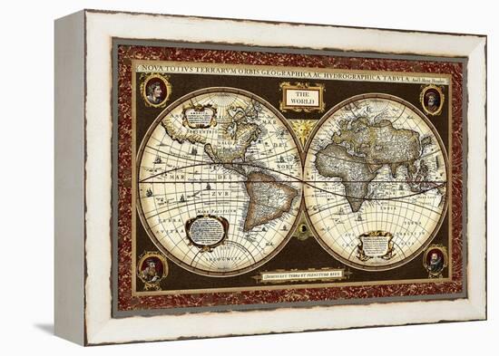 Decorative World Map-Vision Studio-Framed Stretched Canvas