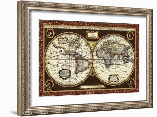 Decorative World Map-Vision Studio-Framed Art Print