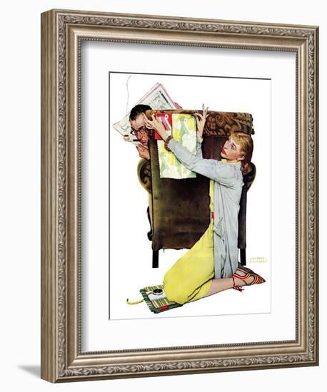 "Decorator", March 30,1940-Norman Rockwell-Framed Giclee Print