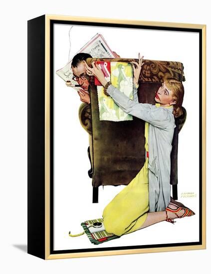 "Decorator", March 30,1940-Norman Rockwell-Framed Premier Image Canvas