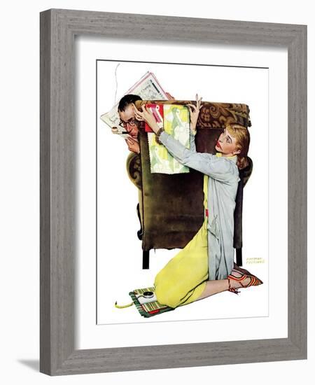 "Decorator", March 30,1940-Norman Rockwell-Framed Giclee Print