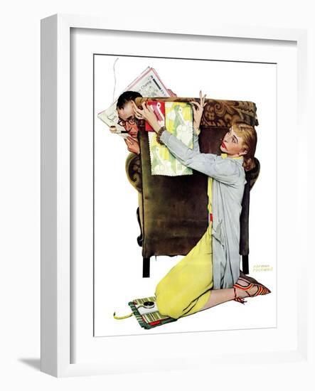 "Decorator", March 30,1940-Norman Rockwell-Framed Giclee Print