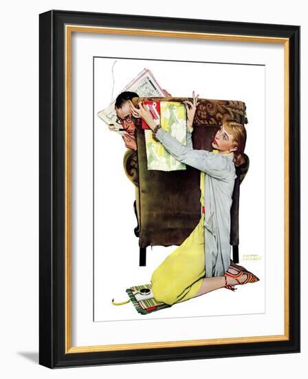 "Decorator", March 30,1940-Norman Rockwell-Framed Giclee Print