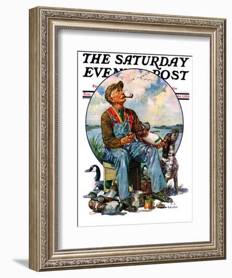 "Decoys," Saturday Evening Post Cover, October 5, 1929-J.F. Kernan-Framed Giclee Print