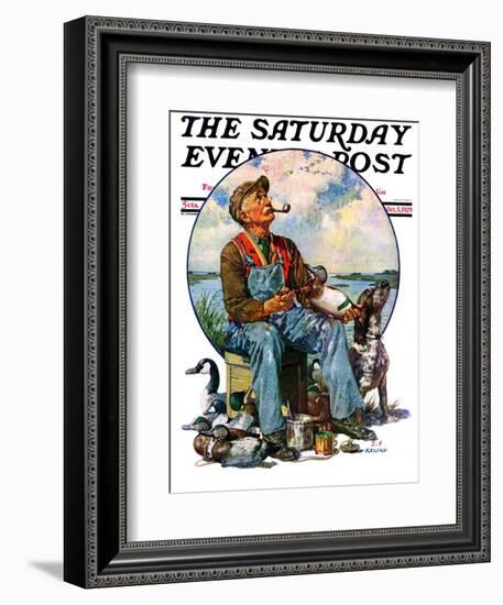 "Decoys," Saturday Evening Post Cover, October 5, 1929-J.F. Kernan-Framed Giclee Print