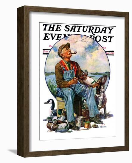 "Decoys," Saturday Evening Post Cover, October 5, 1929-J.F. Kernan-Framed Giclee Print