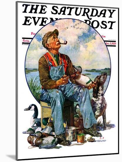 "Decoys," Saturday Evening Post Cover, October 5, 1929-J.F. Kernan-Mounted Giclee Print