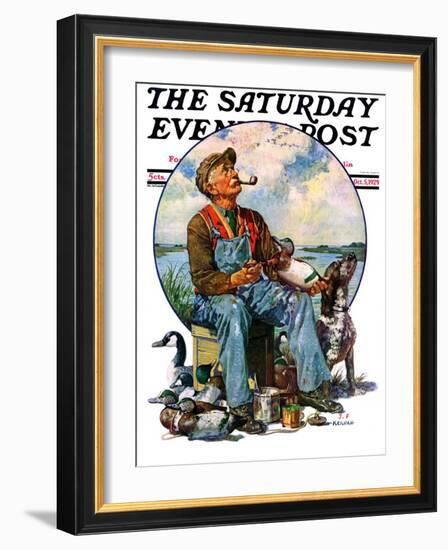 "Decoys," Saturday Evening Post Cover, October 5, 1929-J.F. Kernan-Framed Giclee Print