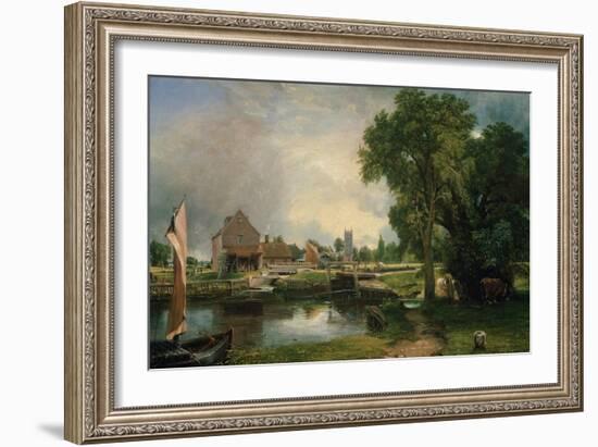 Dedham Lock and Mill, 1820-John Constable-Framed Giclee Print