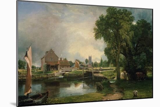 Dedham Lock and Mill, 1820-John Constable-Mounted Giclee Print