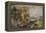 Dedham Lock, C.1819 (Oil on Paper Laid on Canvas)-John Constable-Framed Premier Image Canvas