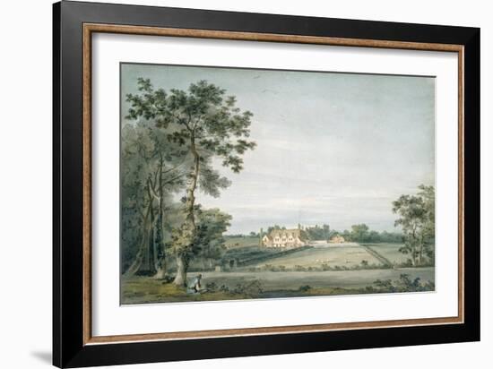 Dedham: the Old Lecture House Seen across Long Meadow from Black Brook-John Constable-Framed Giclee Print