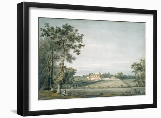 Dedham: the Old Lecture House Seen across Long Meadow from Black Brook-John Constable-Framed Giclee Print