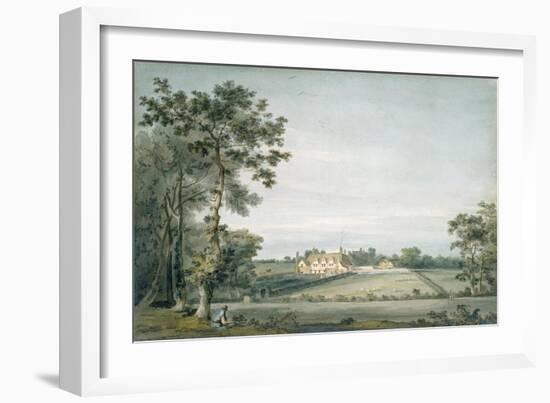 Dedham: the Old Lecture House Seen across Long Meadow from Black Brook-John Constable-Framed Giclee Print