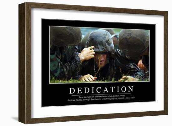 Dedication: Inspirational Quote and Motivational Poster-null-Framed Photographic Print