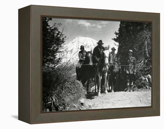 Dedication of Mount Rainier National Park Horse Trail, July 9, 1931-Ashael Curtis-Framed Premier Image Canvas