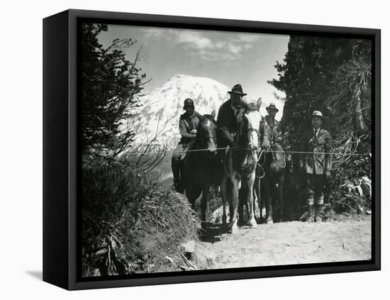 Dedication of Mount Rainier National Park Horse Trail, July 9, 1931-Ashael Curtis-Framed Premier Image Canvas