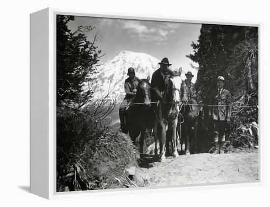 Dedication of Mount Rainier National Park Horse Trail, July 9, 1931-Ashael Curtis-Framed Premier Image Canvas