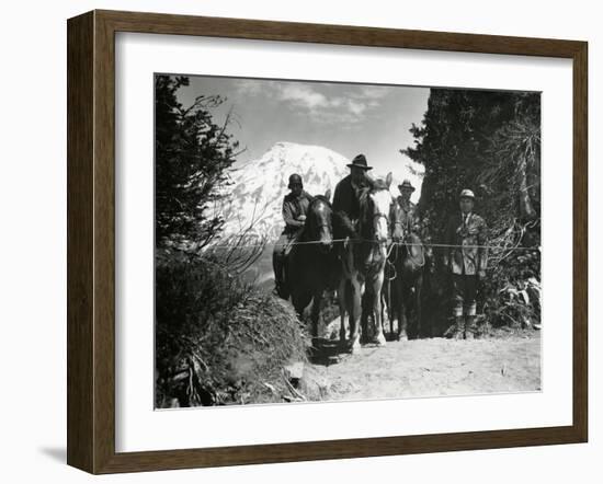 Dedication of Mount Rainier National Park Horse Trail, July 9, 1931-Ashael Curtis-Framed Giclee Print