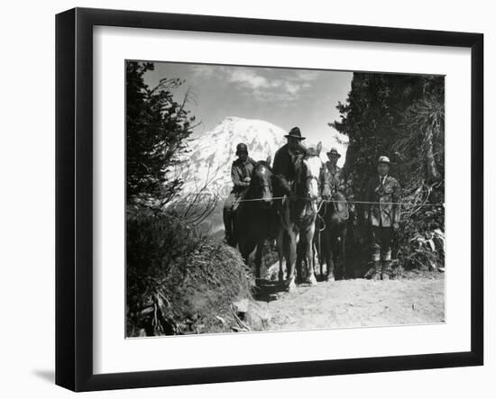 Dedication of Mount Rainier National Park Horse Trail, July 9, 1931-Ashael Curtis-Framed Giclee Print