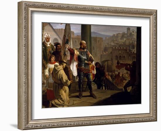 Dedication of Trieste to Austria, Detail-Cesare Dell'acqua-Framed Giclee Print