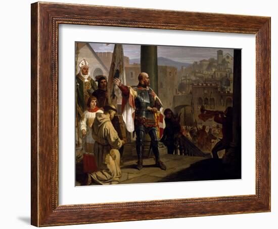 Dedication of Trieste to Austria, Detail-Cesare Dell'acqua-Framed Giclee Print