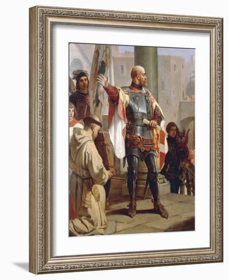 Dedication of Trieste to Austria-Cesare Dell'acqua-Framed Giclee Print