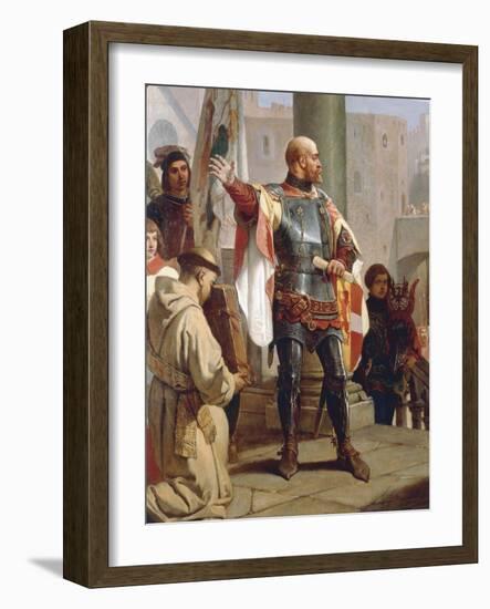 Dedication of Trieste to Austria-Cesare Dell'acqua-Framed Giclee Print