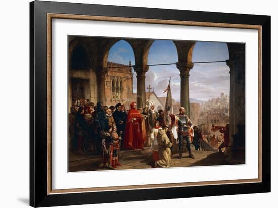 Dedication of Trieste to Austria-Cesare Dell'acqua-Framed Giclee Print