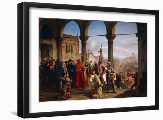 Dedication of Trieste to Austria-Cesare Dell'acqua-Framed Giclee Print