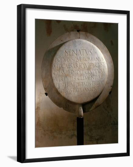 Dedication to Augustus, Known as Octavian, 63 BC - 14 AD Roman Emperor-null-Framed Photographic Print