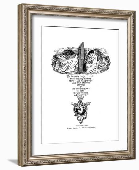 Dedicatory Page from Shakespeare's Sonnets, 1899-Henry Ospovat-Framed Premium Giclee Print