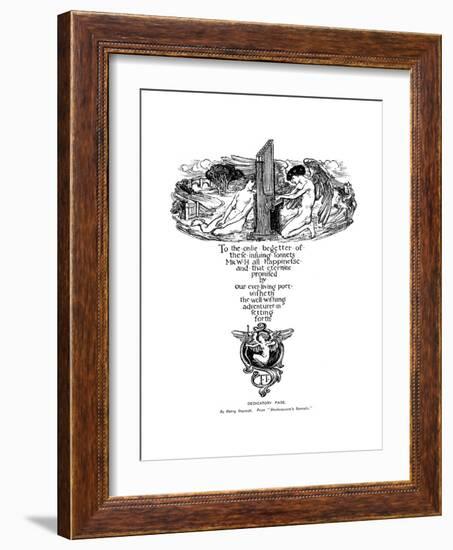 Dedicatory Page from Shakespeare's Sonnets, 1899-Henry Ospovat-Framed Premium Giclee Print