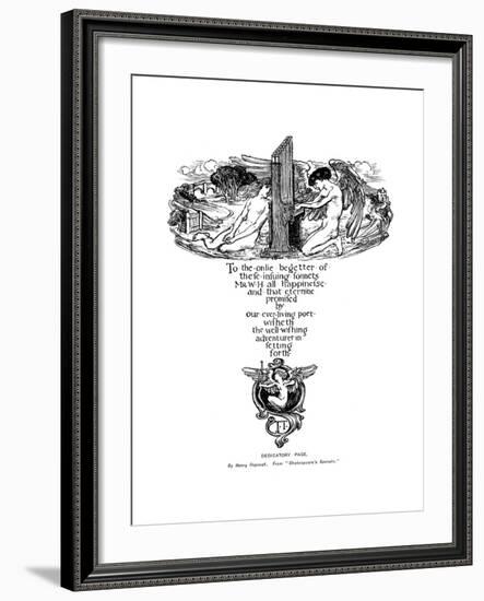 Dedicatory Page from Shakespeare's Sonnets, 1899-Henry Ospovat-Framed Giclee Print