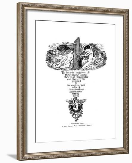 Dedicatory Page from Shakespeare's Sonnets, 1899-Henry Ospovat-Framed Giclee Print