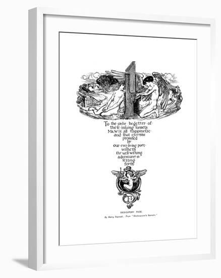 Dedicatory Page from Shakespeare's Sonnets, 1899-Henry Ospovat-Framed Giclee Print