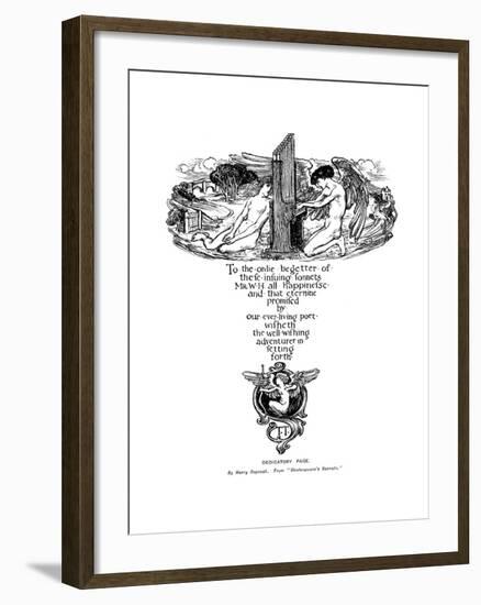 Dedicatory Page from Shakespeare's Sonnets, 1899-Henry Ospovat-Framed Giclee Print