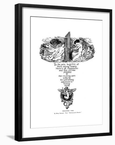 Dedicatory Page from Shakespeare's Sonnets, 1899-Henry Ospovat-Framed Giclee Print