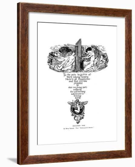 Dedicatory Page from Shakespeare's Sonnets, 1899-Henry Ospovat-Framed Giclee Print