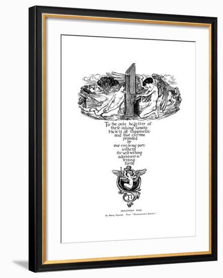 Dedicatory Page from Shakespeare's Sonnets, 1899-Henry Ospovat-Framed Giclee Print