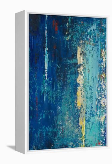 Deep Blue Abstract-Patricia Pinto-Framed Stretched Canvas