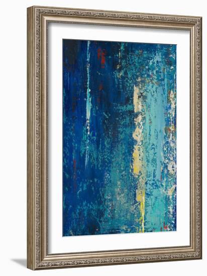 Deep Blue Abstract-Patricia Pinto-Framed Art Print