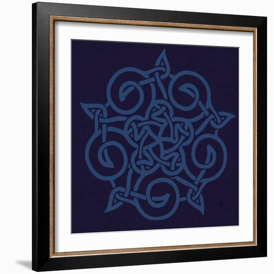 Deep Blue Kaleidoscope-Melody Hogan-Framed Art Print