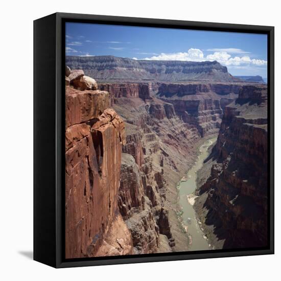 Deep Gorge of the Colorado River on the West Rim of the Grand Canyon, Arizona, USA-Tony Gervis-Framed Premier Image Canvas