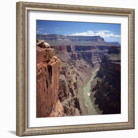 Deep Gorge of the Colorado River on the West Rim of the Grand Canyon, Arizona, USA-Tony Gervis-Framed Photographic Print