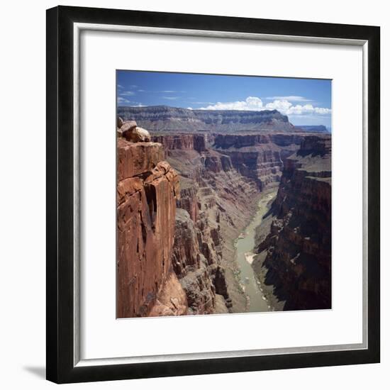 Deep Gorge of the Colorado River on the West Rim of the Grand Canyon, Arizona, USA-Tony Gervis-Framed Photographic Print